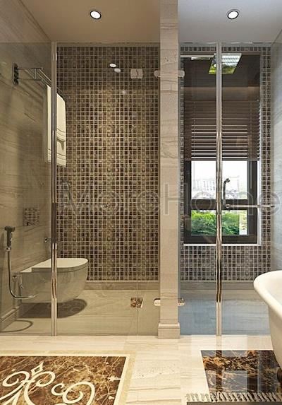 Cửa kính cường lực cho phòng tắm tại biệt thự Vinhomes GreenBay HL30