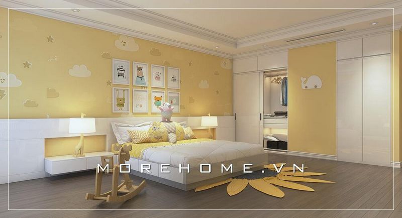 Thiết kế căn hộ chung cư đẹp với #18 tủ quần áo cho bé gỗ tự nhiên, gỗ an cường